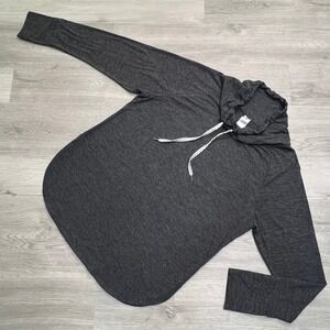 Members Mark Favorite Soft Funnel Neck Pullover Hoodie Size L Gray Heather